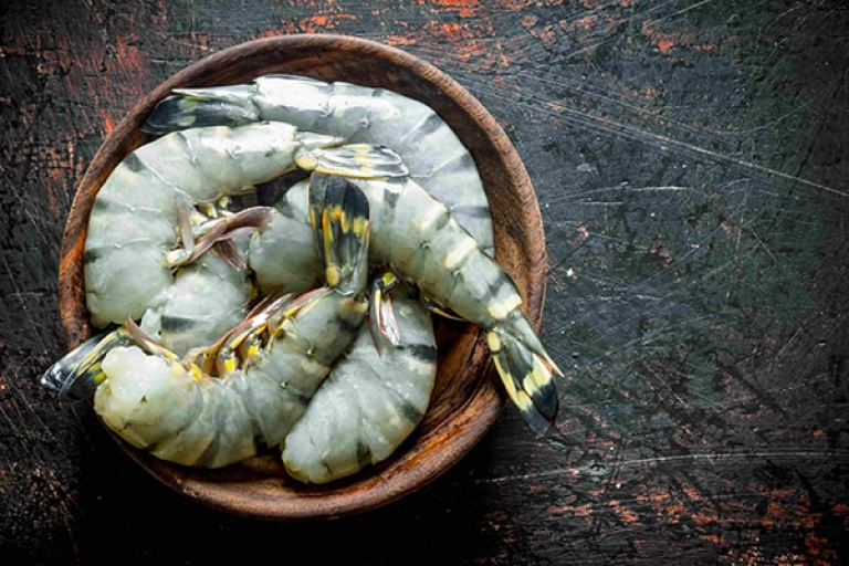 Seefahrtsklause Grömitz Blattsalate mit Black Tiger Garnelen